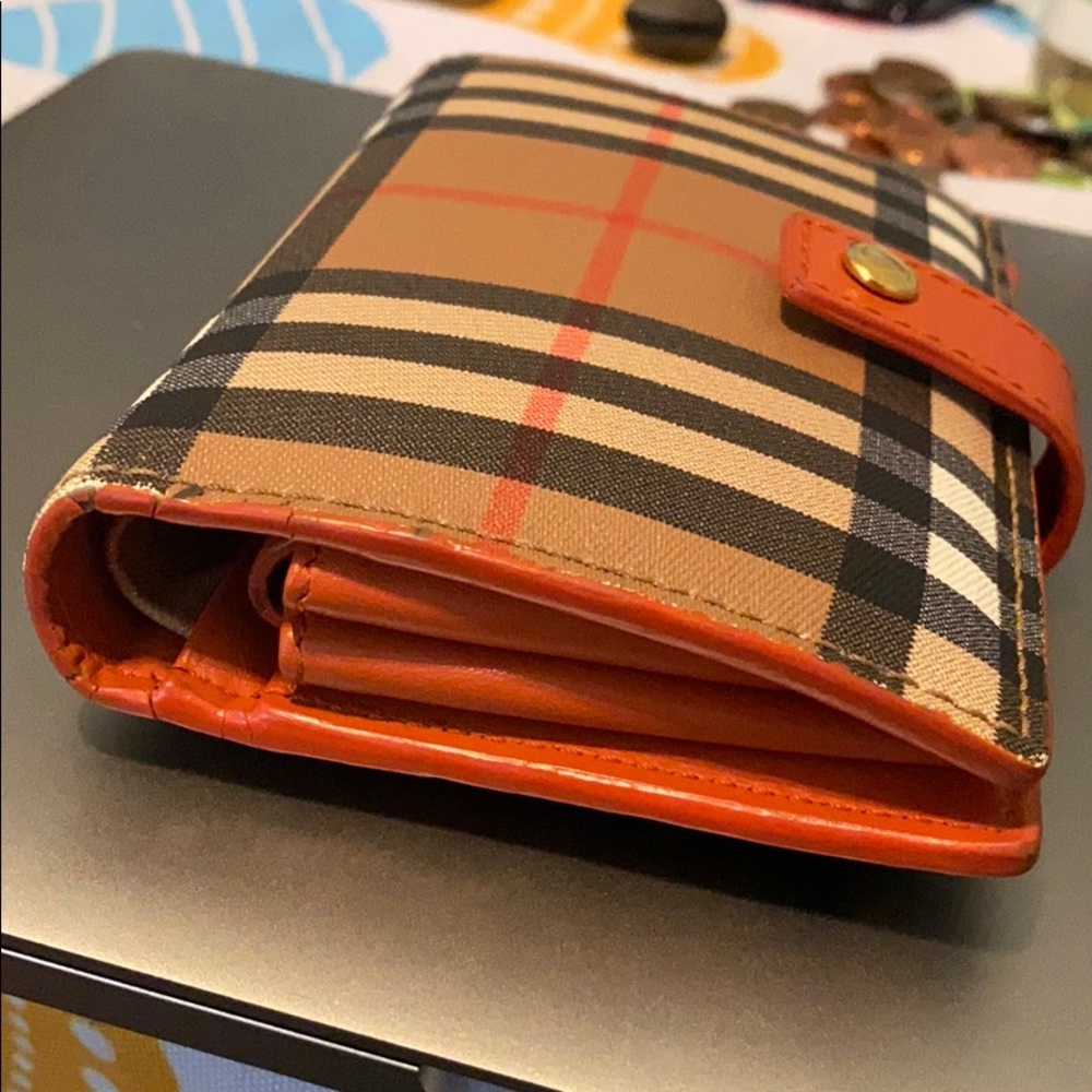 Burberry -Folding Wallet-Orange - Small - Picture 2 of 7